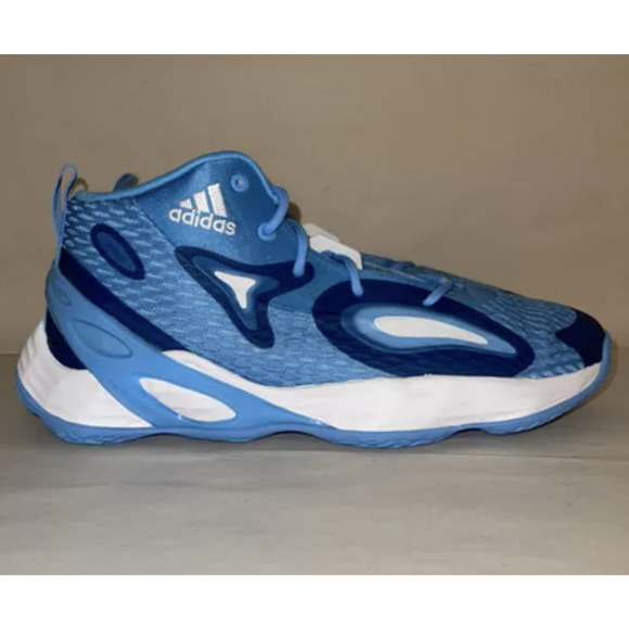 Adidas Exhibit A Mid | White Blue | Pro Basketball Shoes Sneaker - Men\'s Size 14
